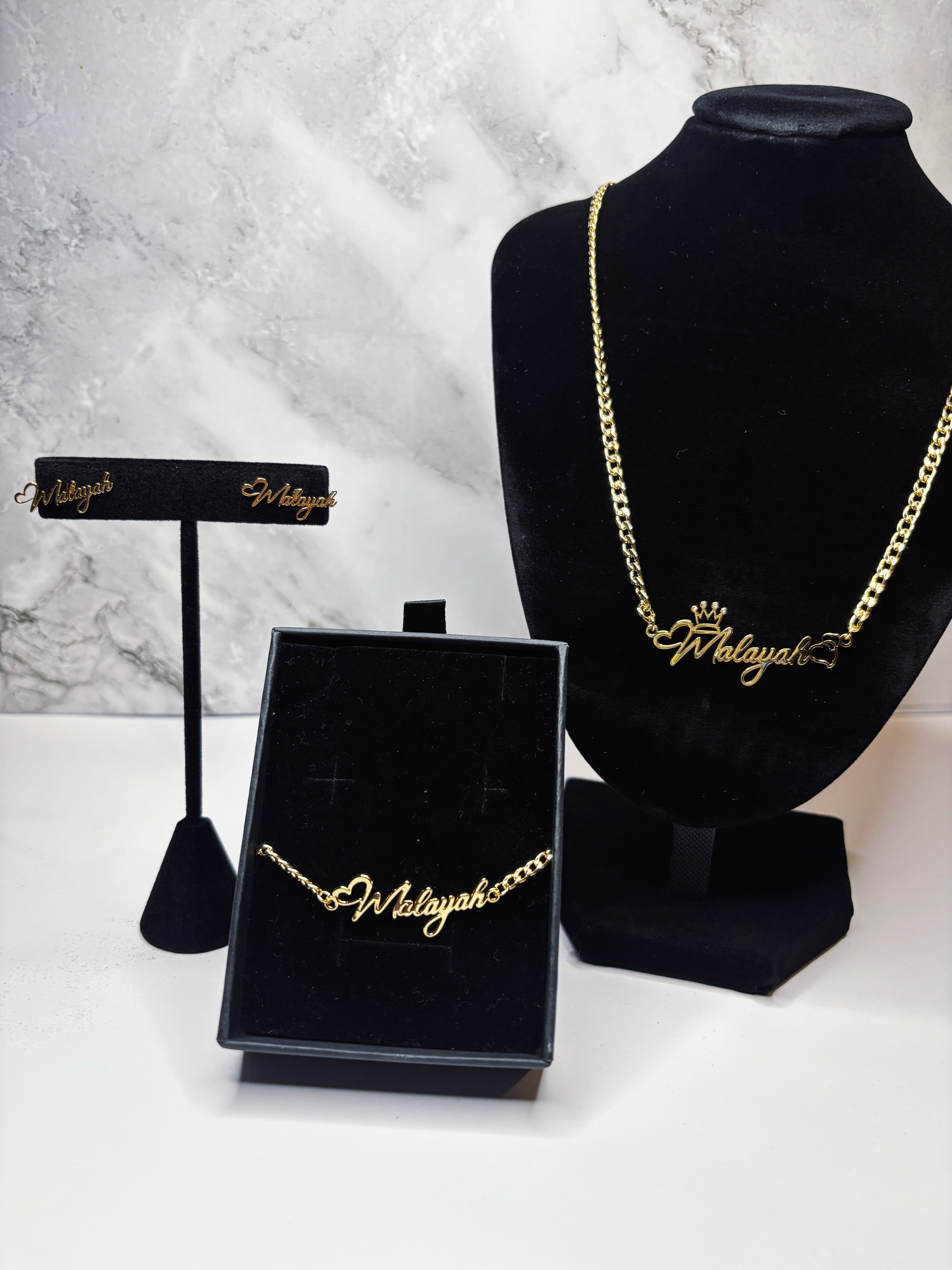 Necklace Bracelets Earrings Set | Custom