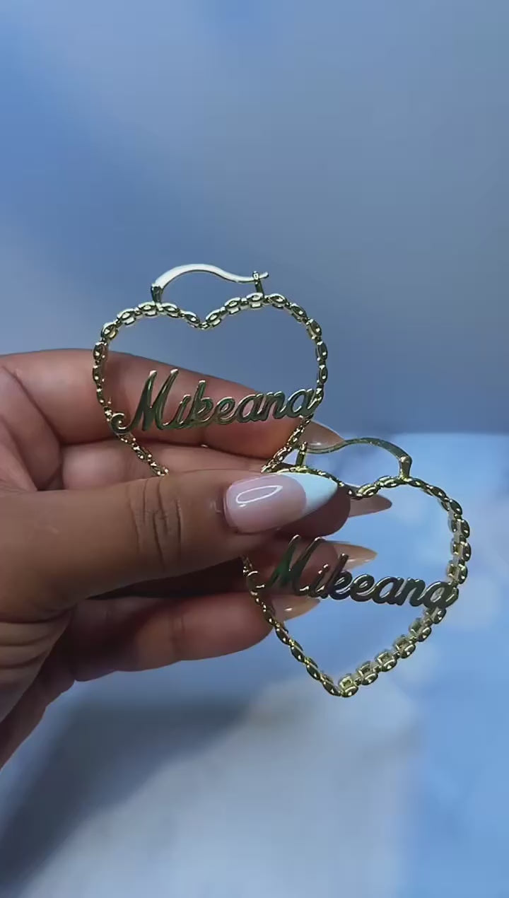 Rolex Name Hoop Earrings | Custom